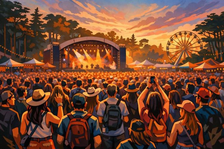 ilustración con IA: Entradas para Outside Lands entradas para un fin de semana musical en Golden Gate Park con The Strokes, The xx y Rüfüs Du Sol — Golden Gate Park, San Francisco — sábado, 8 de agosto de 2026