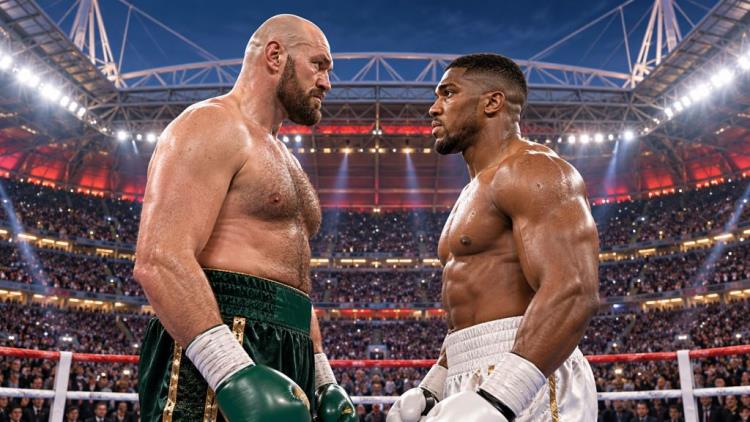 AI ilustracija: Tyson Fury i Anthony Joshua konačno u ringu: veliki teškaški okršaj 11. prosinca na stadionu u Cardiffu
