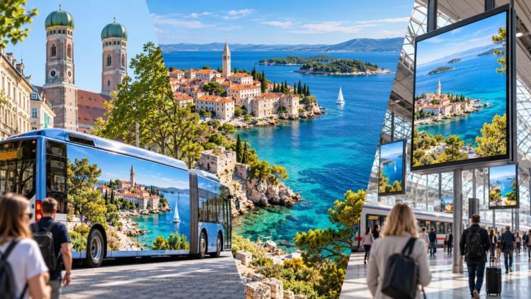 illustration IA: La campagne Zadar Region arrive à Munich et Varsovie après Londres avec un message centré sur l'authenticité