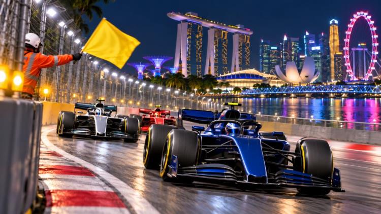 AI illustration: Verstappen claims Singapore Grand Prix Sprint pole as FIA declines a penalty after yellow flag investigation