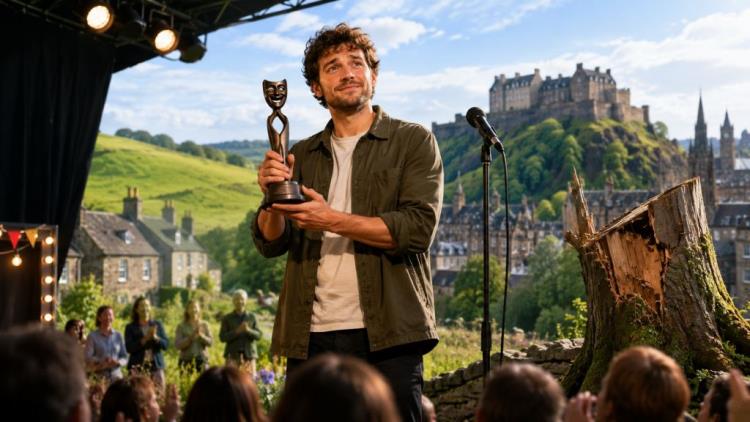 ilustracja AI: Chris Cantrill zdobył Edinburgh Comedy Award za "Rewilding", Marty Gleeson została najlepszą debiutantką