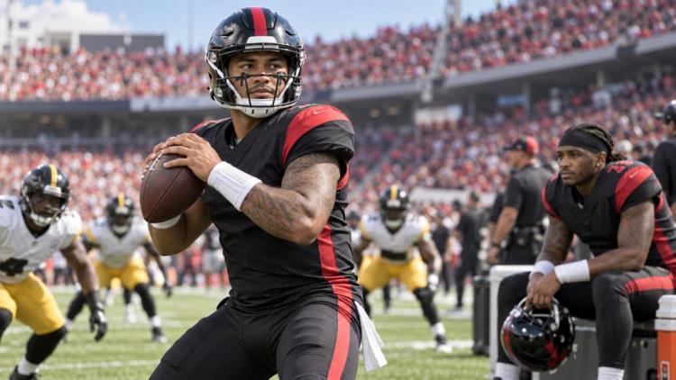 AI illustration: Tua Tagovailoa to open season as Falcons starter, Michael Penix Jr. inactive against Pittsburgh Steelers