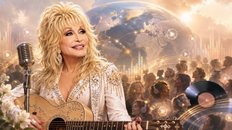 KI-Illustration: Dolly Partons Tod löst globalen Streaming-Boom aus und bringt 'Jolene' und '9 to 5' erneut ins Rampenlicht