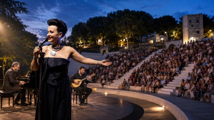 AI illustration: Amira Medunjanin in Matulji: free sevdah concert on 23 August as part of Matulji Summer Evenings 2026