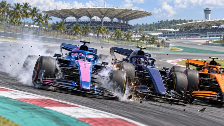 ilustración con IA: Colapinto sancionado para Sepang tras Bakú, Norris pidió suspensión y Alpine condenó los ataques en línea