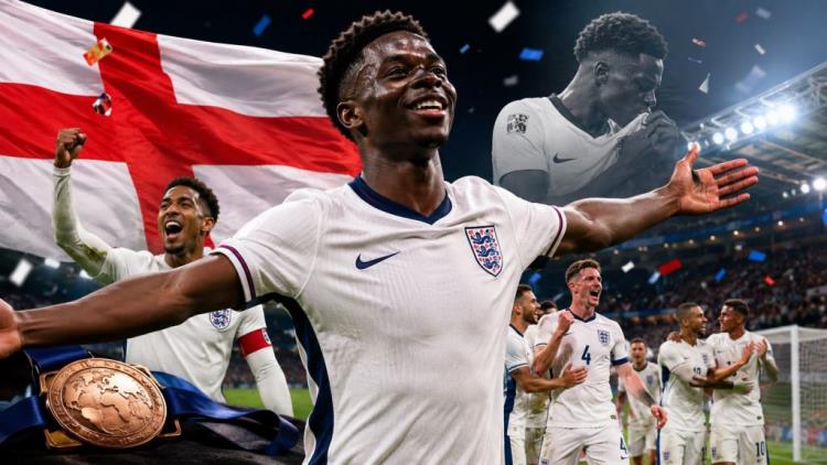 KI-Illustration: Sakas Hattrick bringt England historische Bronze: Nach dem 6:4 gegen Frankreich wird Argentinien zum Antrieb