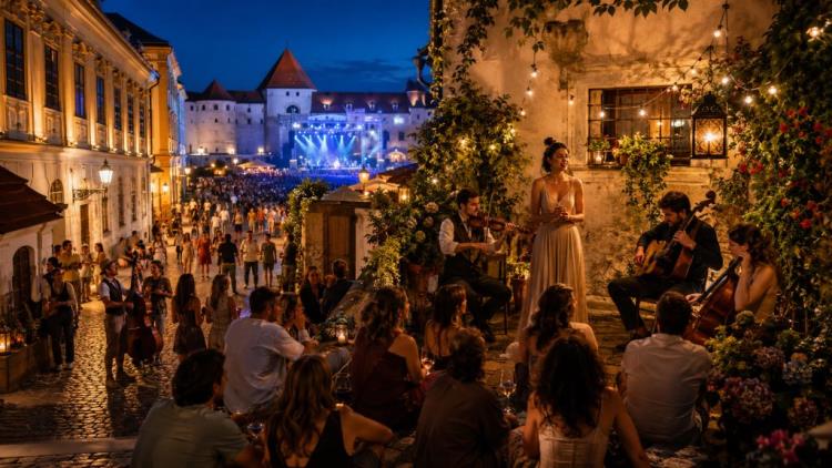 illustration IA: Špancirfest 2026 à Varaždin propose des concerts secrets, des spectacles gratuits et plus de 200 rendez-vous musicaux