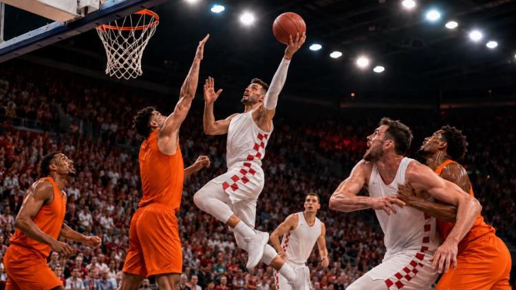 AI illustration: Croatia erase 14-point deficit to beat Netherlands 101-99 and stay atop World Cup qualifying Group K