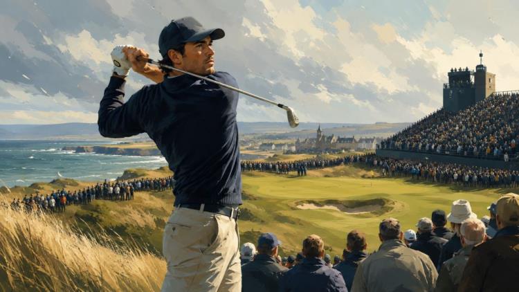 ilustración con IA: Entradas para The Open Championship — Royal Birkdale Golf Club, Southport — lunes, 13 de julio de 2026