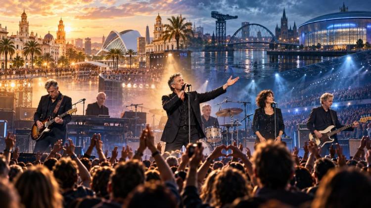 AI ilustracija: Deacon Blue širi Raintown turneju: Valencia, Madrid i treći koncert u Glasgowu zbog velike potražnje