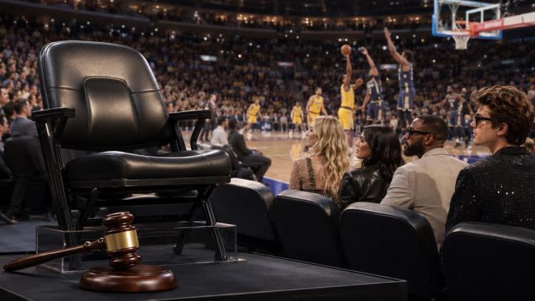 KI-Illustration: Taylor Swifts NBA-Stuhl für 7.000 Dollar verkauft nach prominenter Playoff-Nacht in Cleveland