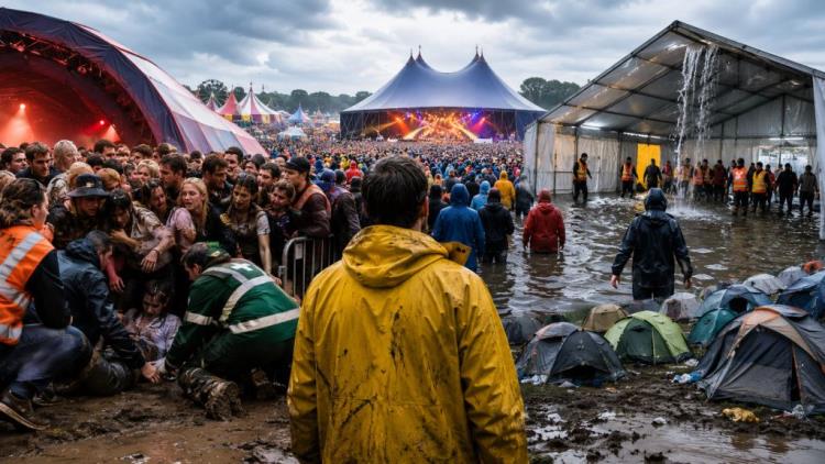illustration IA: Electric Picnic critiqué après des mouvements de foule, des inondations et l'annulation d'Armand Van Helden