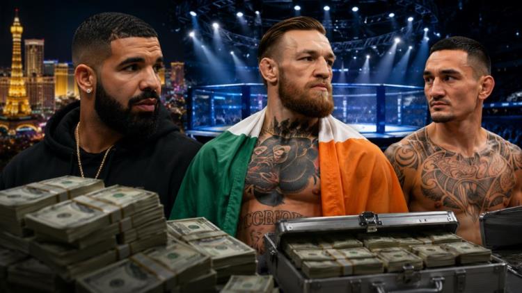 AI ilustracija: Drakeov milijun na McGregora protiv Hollowayja u Las Vegasu pretvara UFC 329 u globalnu priču o riziku