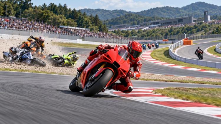 ilustración con IA: Marc Márquez gana el Sprint en Motegi y Álex Márquez recibe dos Long Lap para la carrera principal en Japón
