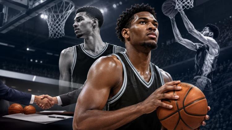 illustration IA: Les San Antonio Spurs obtiennent Tarris Reed Jr. à la Draft NBA 2026 pour renforcer la raquette autour de Wembanyama