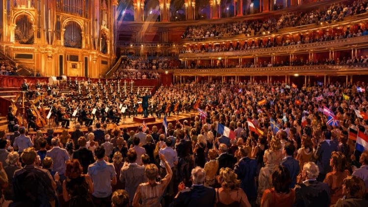 KI-Illustration: Tickets für BBC Proms — Lantern Hall at Bristol Beacon, Bristol — Sonntag, 9. August 2026
