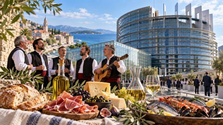 ilustracja AI: Środkowa Dalmacja w Brukseli: kultura, gastronomia i dziedzictwo prezentowane w Parlamencie Europejskim