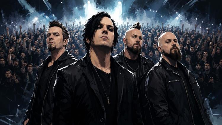 KI-Illustration: Tickets für Three Days Grace Tickets für eine Rocknacht im KüçükÇiftlik Park İstanbul mit Escape the Fate und Alienation — Kucukciftlik Park, Istanbul — Dienstag, 30. Juni 2026