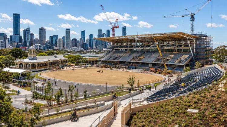 AI illustration: Brisbane invests A$287.5 million to renew Showgrounds ahead of the 2032 Olympic and Paralympic Games