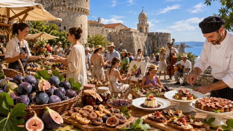 AI illustration: Krk's Jubilee Fig Days united gastronomy, heritage, local producers and creative cultural festival programs