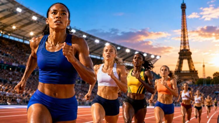 ilustracja AI: Sharlene Mawdsley z rekordem 50,06 w Paryżu, Paulino dominuje w szybkim biegu Diamond League na 400 m