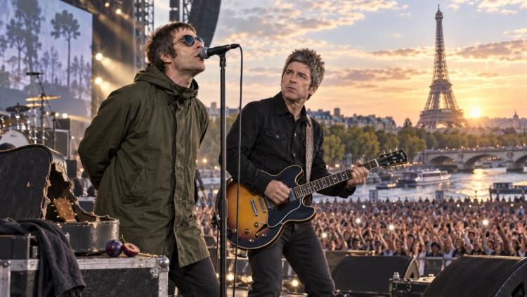 AI ilustracija: Oasis nagovijestio koncert u Parizu 2027., mogući povratak 17 godina nakon raspada na Rock en Seineu