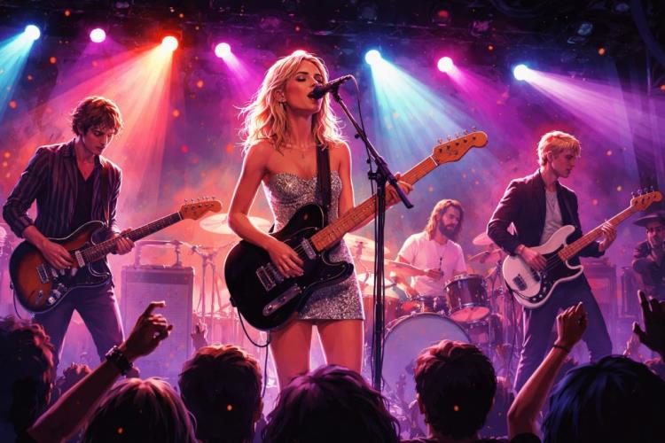 illustration IA: Billets pour Wolf Alice à Madrid: billets pour un concert indie rock à Iberdrola Music au cœur du Mad Cool Festival — Iberdrola Music, Madrid — mercredi 8 juillet 2026