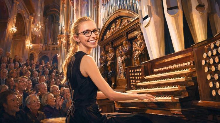 ilustración con IA: Entradas para Anna Lapwood — Elbphilharmonie, Hamburgo — lunes, 14 de septiembre de 2026