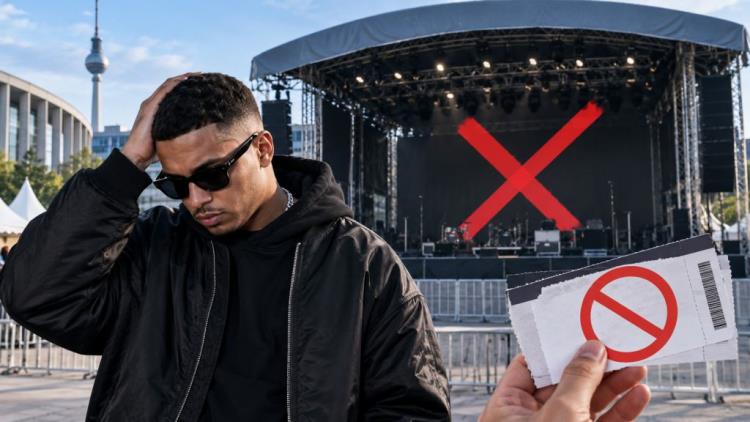 ilustración con IA: Luciano cancela su concierto en Berlín un día antes y la IFA confirma el reembolso a todos los compradores