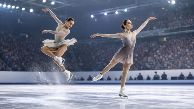 AI illustration: ISU clears Valieva and Trusova for return under neutral status as international skating doors reopen
