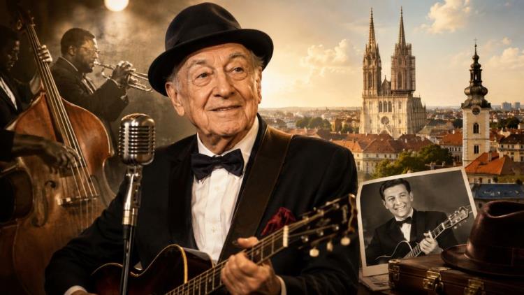 AI illustration: Stjepan Jimmy Stanić dies after seven decades of jazz, swing, schlager songs and enduring Zagreb evergreens