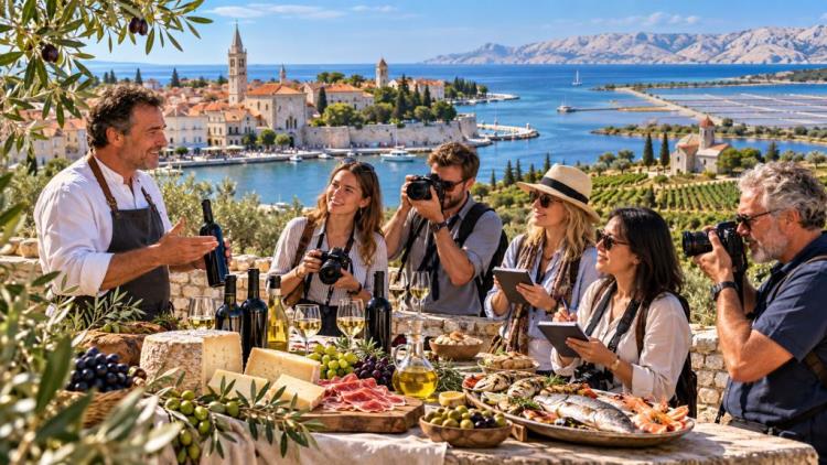 AI ilustracija: Zadarska županija u fokusu: eno-gastronomija, lokalna poljoprivreda i posjet svjetskih agrarnih novinara