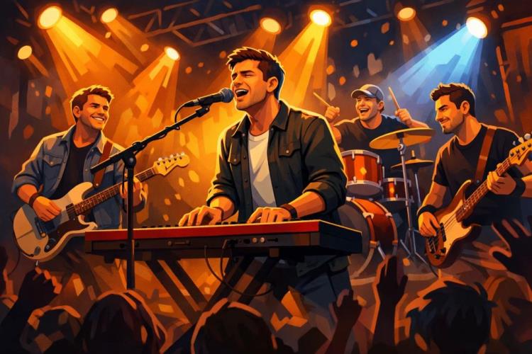 KI-Illustration: Tickets für Scouting For Girls — Marquee, Falmouth — Donnerstag, 13. August 2026