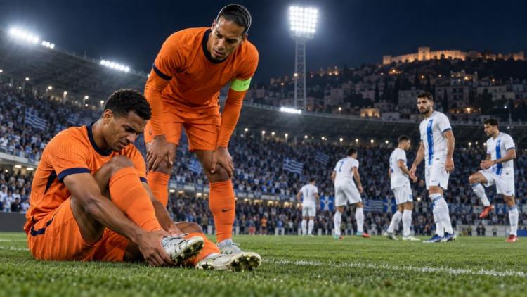 AI illustration: Netherlands lose Van Hecke for Greece clash as injury reshapes defence before Nations League test in Thessaloniki