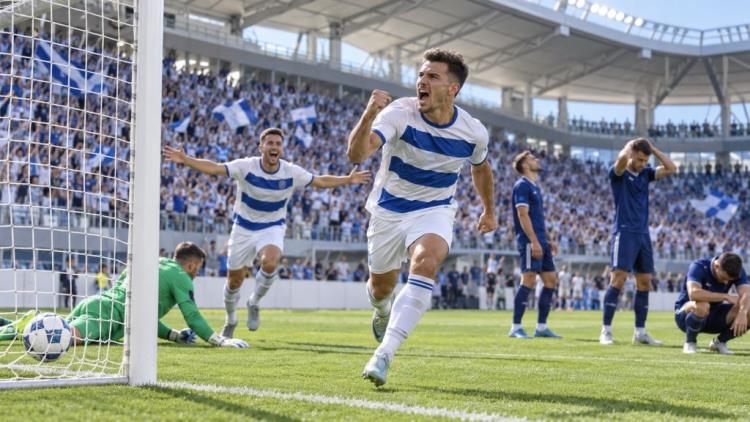 AI illustration: Osijek beat Dinamo 4-2 at Opus Arena and moved top of the HNL after Armando León's standout display in Osijek