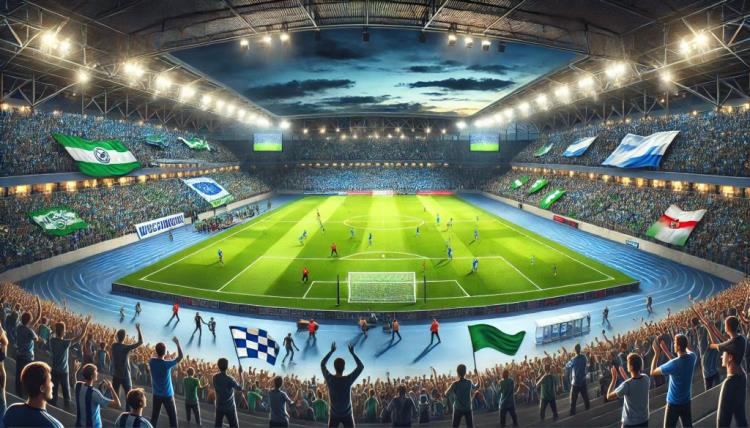 KI-Illustration: Tickets für RC Lens gegen Stade Rennais — Bollaert-Delelis-Stadion, Lens — Samstag, 22. Mai 2027