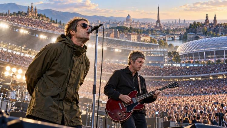 AI illustration: Oasis Live '27 complete sellout: all 42 tour dates across Europe, the US and major stadium venues worldwide