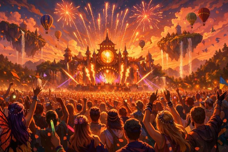 AI ilustracija: Ulaznice za Tomorrowland u Boom-u: ulaznice za tri dana elektronike, velike pozornice i doživljaj lokacije De Schorre — Provinciaal Recreatiedomein De Schorre, Boom — petak, 24. srpnja 2026.