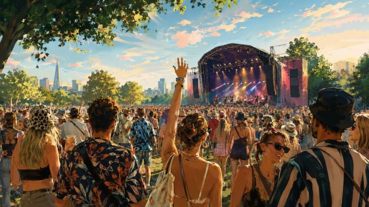 ilustracja AI: Bilety na British Summer Time Hyde Park w Londynie: Garth Brooks i plenerowy festiwal country w parku — Hyde Park, Londyn — sobota, 27 czerwca 2026