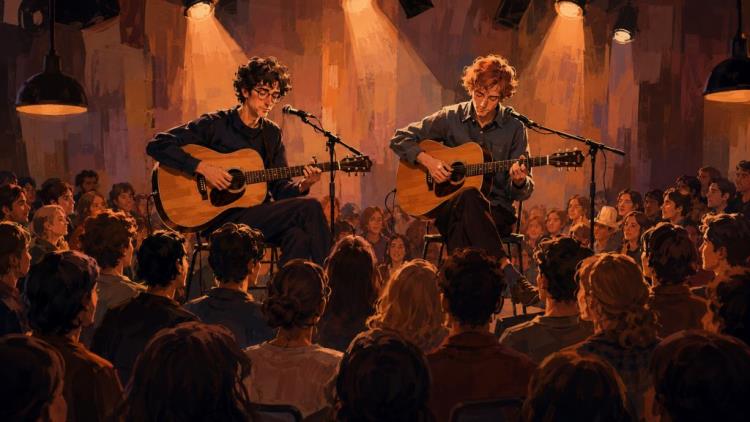 AI ilustracija: Ulaznice za Kings of Convenience u Teatro del Vittoriale: ulaznice za intimnu večer uz gudački trio i jezero Garda — Teatro del Vittoriale, Gardone Riviera — srijeda, 29. srpnja 2026.