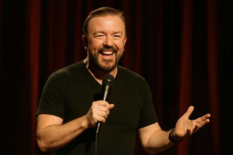 AI illustration: Tickets for Ricky Gervais — Utilita Arena, Birmingham — Monday, 9 November 2026