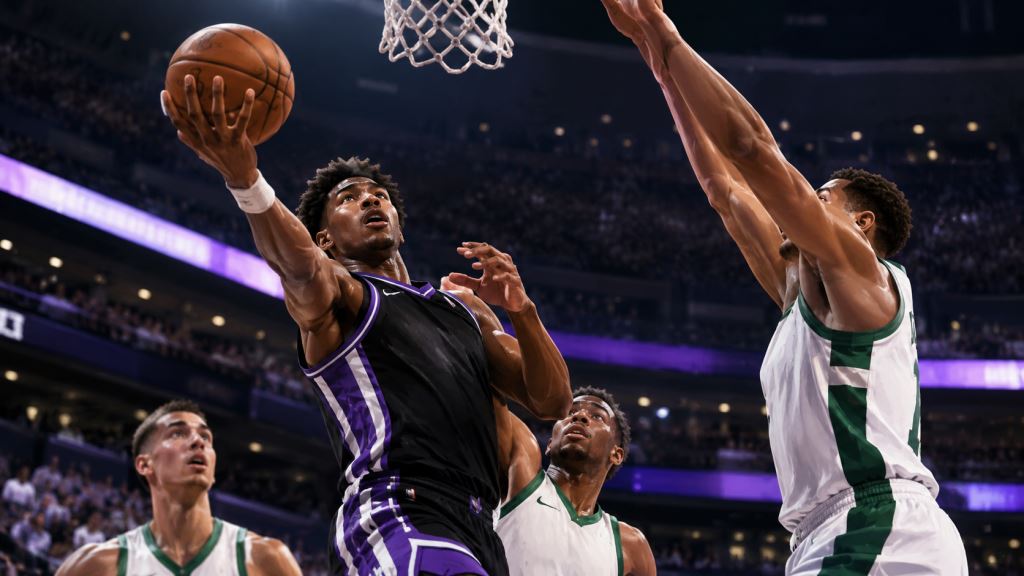 AI illustration: Sacramento Kings finish California Classic unbeaten after 95-89 win over Milwaukee Bucks in Sacramento