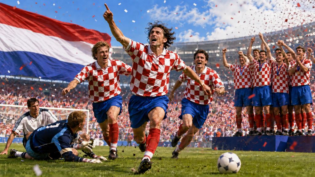 Le bronze de la Croatie au Mondial 1998 : des barrages face à l’Ukraine à la légende des Vatreni