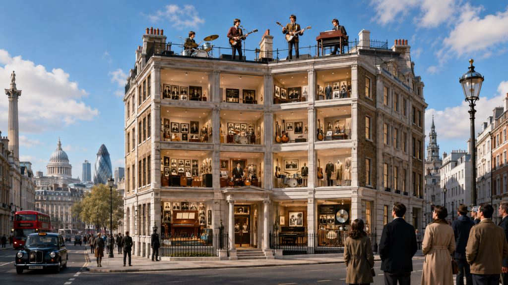 Premier musée officiel des Beatles à Londres sur le toit du dernier concert du groupe