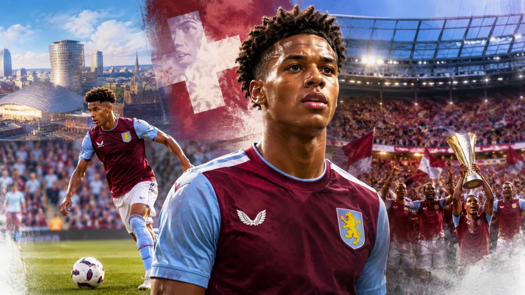 ilustracja AI: Aston Villa pozyskała Johana Manzambiego w rekordowym transferze i wzmacnia środek pola na Ligę Mistrzów