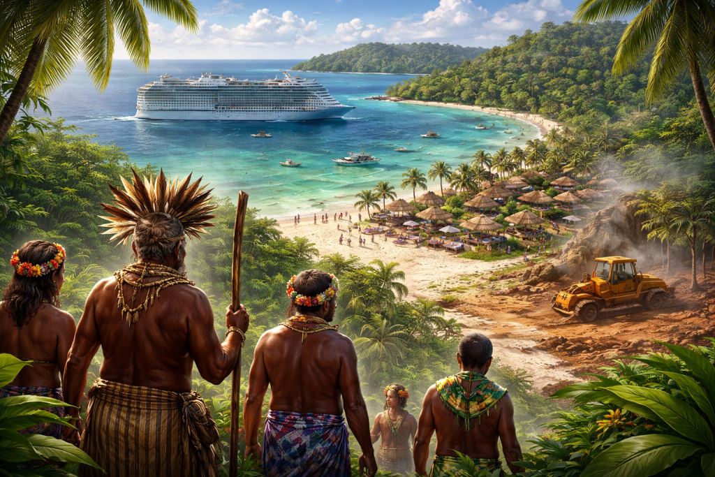 Vanuatu und Royal Caribbean im Streit um Lelepa: Indigene Führungspersonen fordern eine strengere Prüfung des Kreuzfahrtresorts