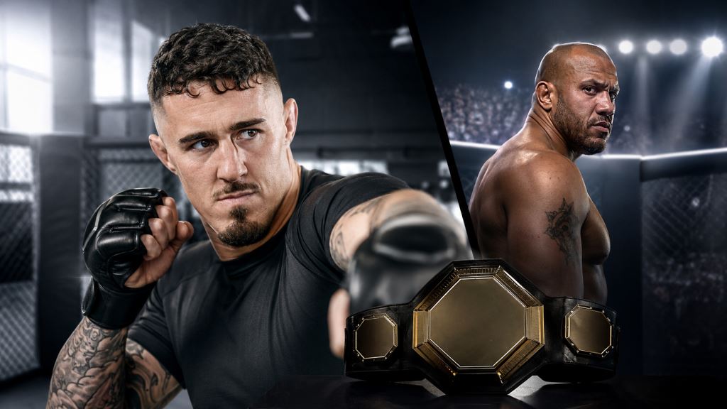 illustration IA: Tom Aspinall reprend l’entraînement complet avant la revanche contre Ciryl Gane et l’unification UFC