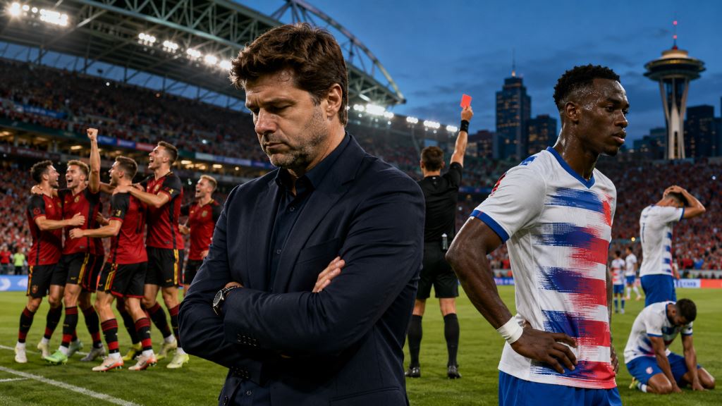 KI-Illustration: Pochettino ohne Ausreden nach dem US-Einbruch gegen Belgien und dem Balogun-Wirbel im WM-Achtelfinale