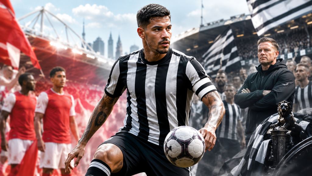 illustration IA: L’intérêt d’Arsenal pour Bruno Guimarães et le prix ferme de Newcastle pour son capitaine du milieu anglais