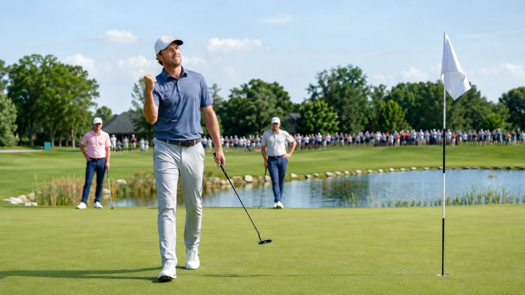 AI ilustracija: Michael Hollick osvojio BMW International Open u Münchenu dramatičnim eaglom na 18. rupi za prvi naslov